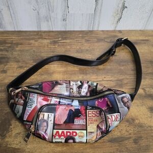Stylish Michelle Obama Magazine Print Fanny Pack Bag